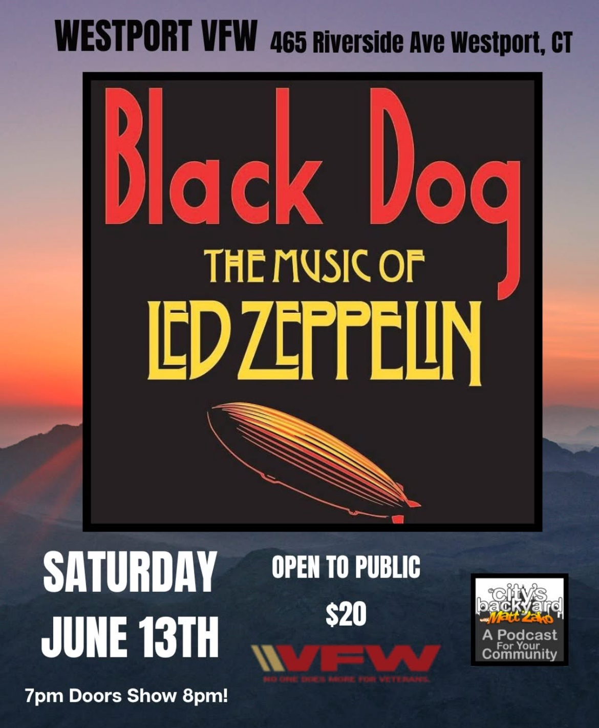 LEGENDARY LED ZEPPELIN TRIBUTE BAND, BLACK DOG, ON SATURDAY JUNE